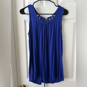 Blue casual fitting Tank